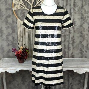 Sugar Lips sequin stripe shift dress New with tags